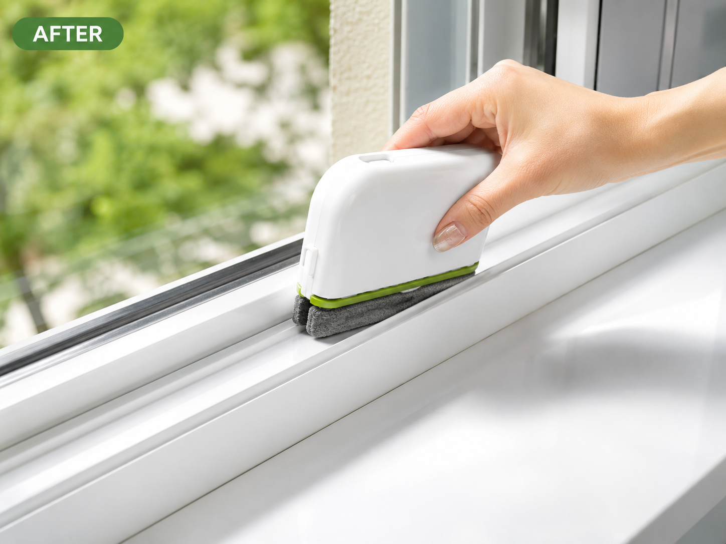 After using 3 in 1 Window Groove Cleaning Brush