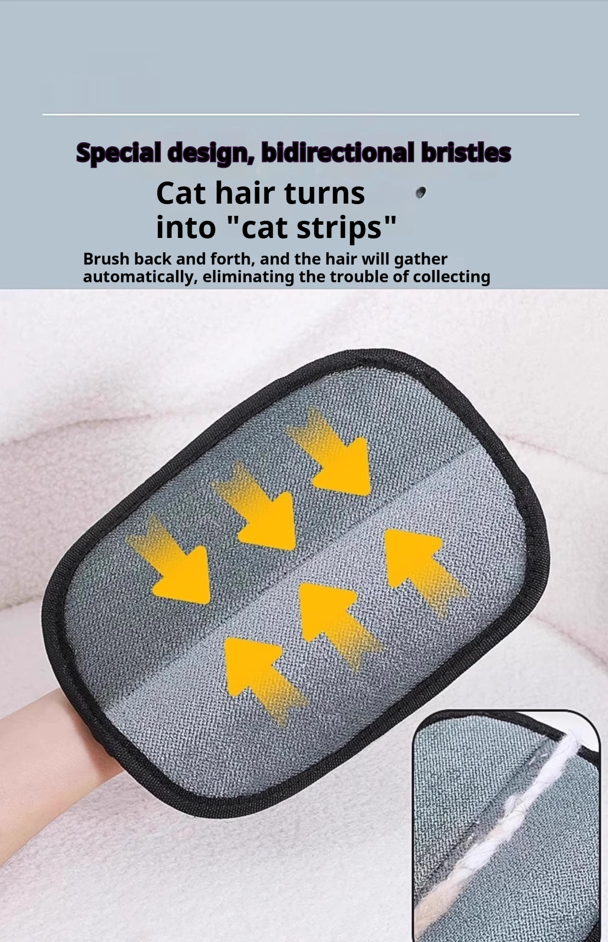 Pet Hair Remover Glove for Sofas, Clothes & Car Seats image 6